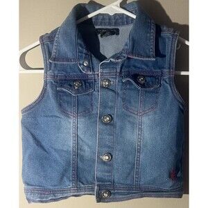 U. S. POLO ASSN. Since 1890 Girls Denim Vest Sz 8/10